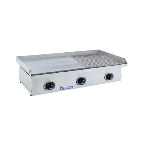 Plancha estriada de sobremesa a gas PG/LE-1000