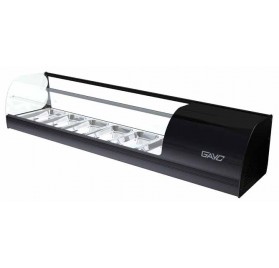 VITRINA ONIX 6 2 PISOS NEGRA