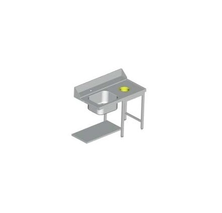 Mesa prelavado izquierda MPI-1500 para P/X/S/ ST-1400 (1500x750x850)