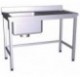 Fregadero c/soporte c/entre.1C 450x450x850 mm. Dimensiones cubeta 340x370x150 mm.