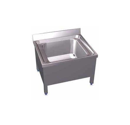Fregadero gran capacidad 1C,EI 1600x700x850 mm. Cubeta 950x500x400 mm.