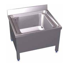 Fregadero gran capacidad 1 cubeta 1500x700x850 mm. Dimensiones cubeta 1400x568x600 mm.
