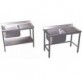 Fregadero con soporte 2C,ED 1400x600x850 mm. Dimensiones cubeta 500x400x250 mm.