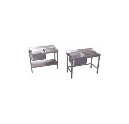 Fregadero c/soporte c/entre.1C 1000x600x850 mm. Dimensiones cubeta 860x495x380 mm.