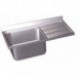 Fregadero soldado a mesa, mano izda., 800x420x350 mm.