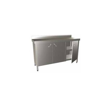 Mesa mural c/3 puertas abatibles 1500x500x850 mm.
