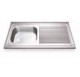 Fregadero 1400x600 1 cubeta y 1 escurridor dcha. dimensiones cubeta 600x500x320 mm.