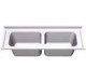 Fregadero 1000x600 2 cubetas dimensiones cubeta 500x400x250 mm.