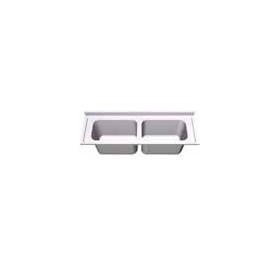 Fregadero 1000x600 2 cubetas dimensiones cubeta 500x400x250 mm.