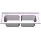 Fregadero 1000x600 2 cubetas dimensiones cubeta 500x400x250 mm.