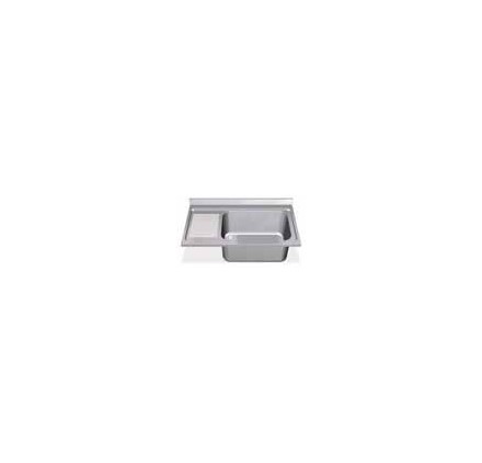 Fregadero 1000x700 1 cubeta y 1 escurridor izqda. dimensiones cubeta 500x500x300 mm.