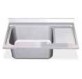 Fregadero 1200x700 1 cubeta y 1 escurridor dcha. dimensiones cubeta 500x400x250 mm.