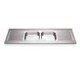 Fregadero 2000x700 2 cubetas y 2 escurridores dimensiones cubeta 500x400x250 mm.