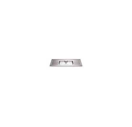 Fregadero 2000x700 2 cubetas y 2 escurridores dimensiones cubeta 500x400x250 mm.