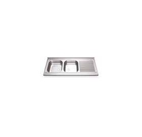 Fregadero 1600x700 2 cubetas y 1 escurridor dcha. dimensiones cubeta 500x400x250 mm.