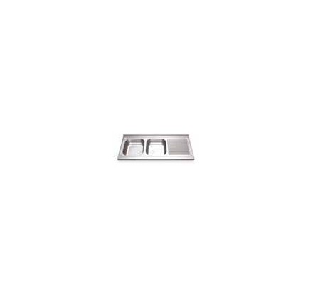 Fregadero 1600x700 2 cubetas y 1 escurridor dcha. dimensiones cubeta 500x400x250 mm.