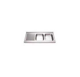 Fregadero 1600x700 2 cubetas y 1 escurridor izqda. dimensiones cubeta 500x400x250 mm.
