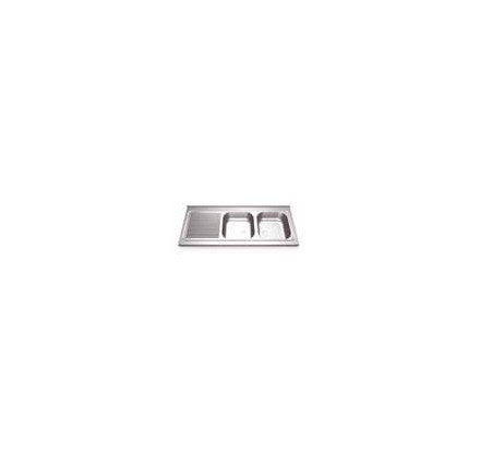 Fregadero 1600x700 2 cubetas y 1 escurridor izqda. dimensiones cubeta 500x400x250 mm.