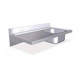 Fregadero para encastrar 860x500 1 cubeta y escurridor izda. Dimensiones cubeta: 340x370x170 mm.