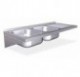 Fregadero para encastrar 1160x500 dos cubetas y escurridor dcha. Dimensiones cubetas: 330x360x160 mm.