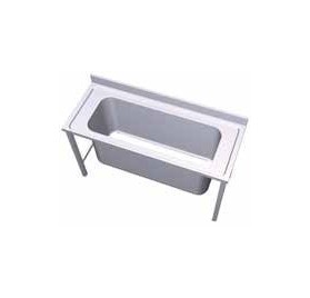 Fregadero gran capacidad 1500x700 mm. 1 cubeta Dimensiones cubeta: 1160x500x600 mm.