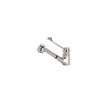 Grifo monomando codo 2 aguas, ducha extensible 228x130x1/2"